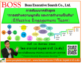 Boss Effective Engagement Team อ.ต้น ธนุเดช ธานี People Develop Center